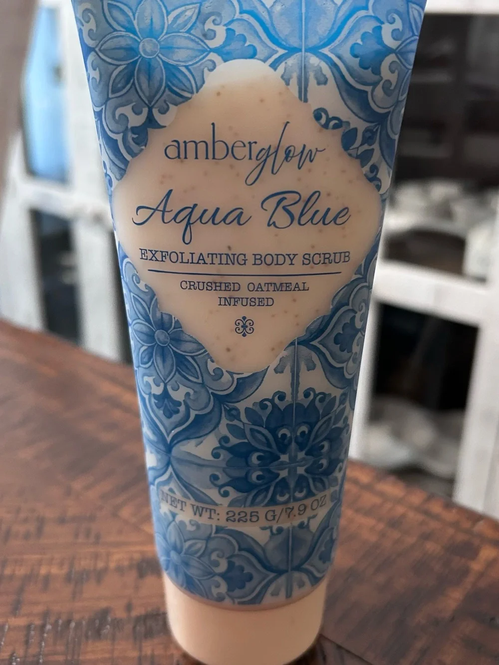 Amber Glow Aqua Blue Exfoliating Body Scrub - Blue